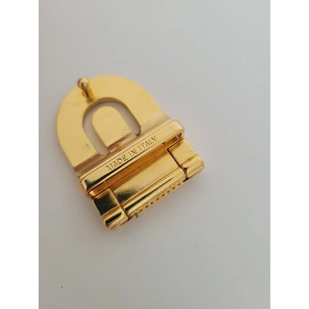 Lancel Paris‎ Vintage Belt Buckle Replacement Gold Silver Tone Slim 1